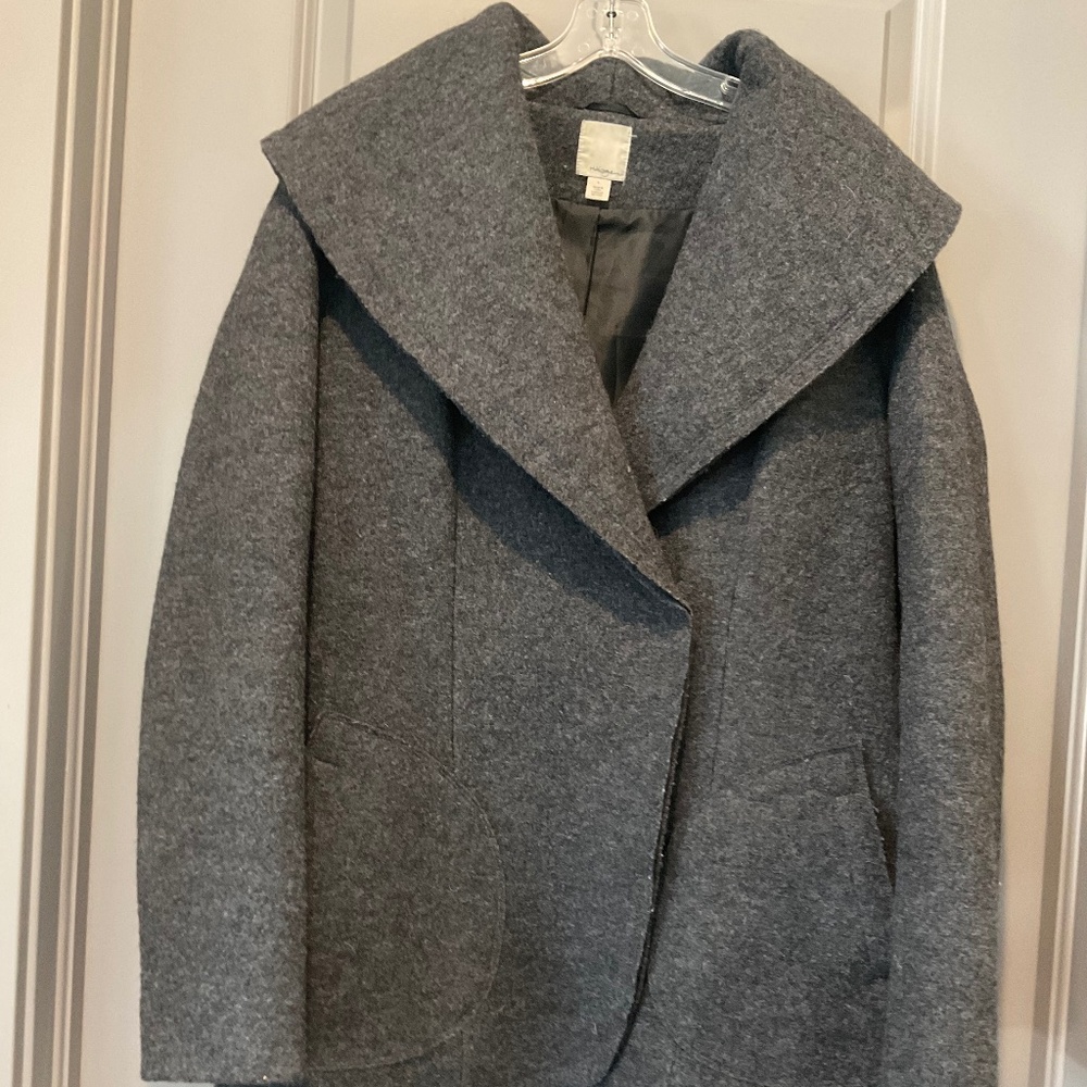 Charcoal gray wool coat